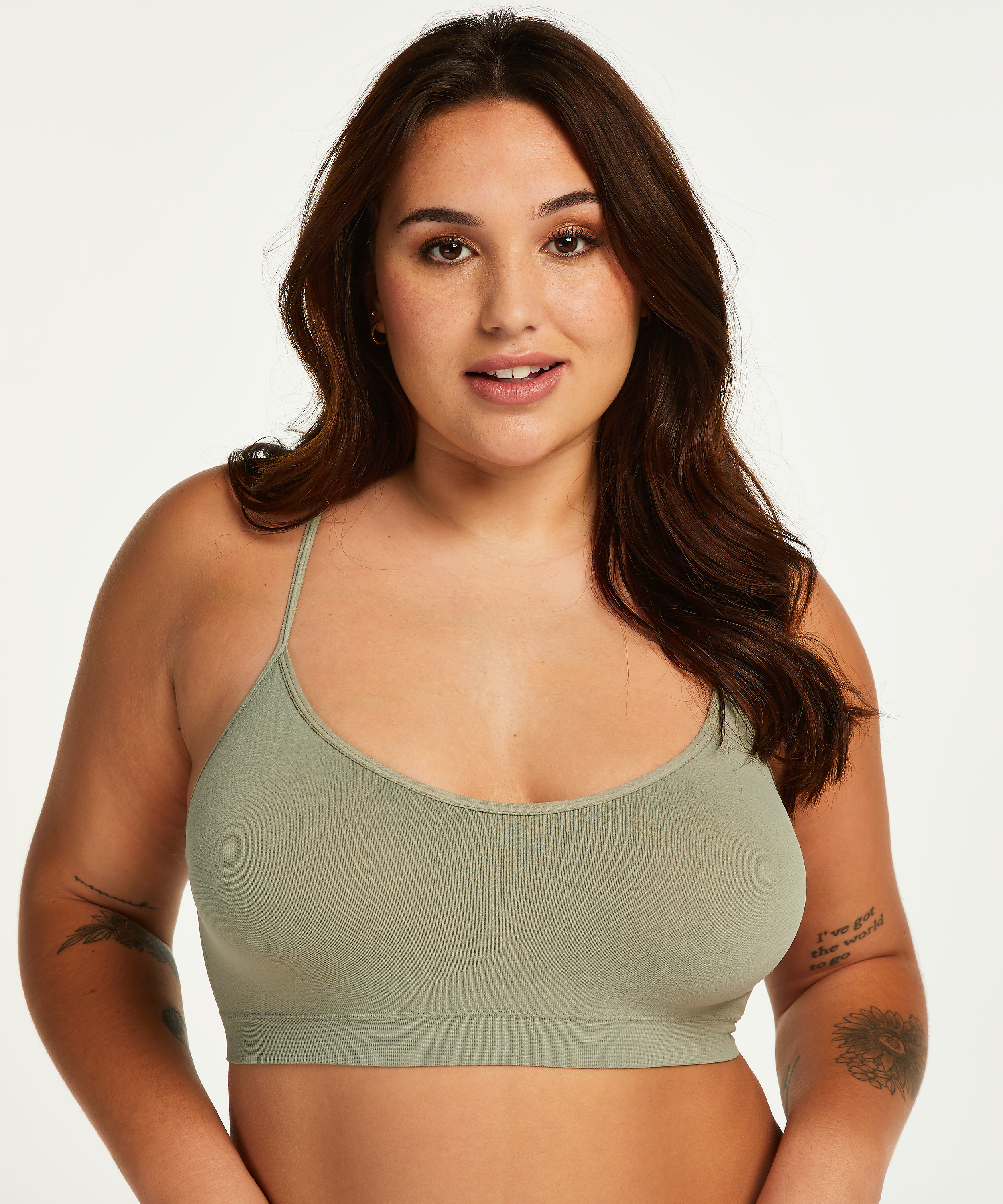 Rose s&ouml;ml&ouml;s bralette, Gr&ouml;n, main