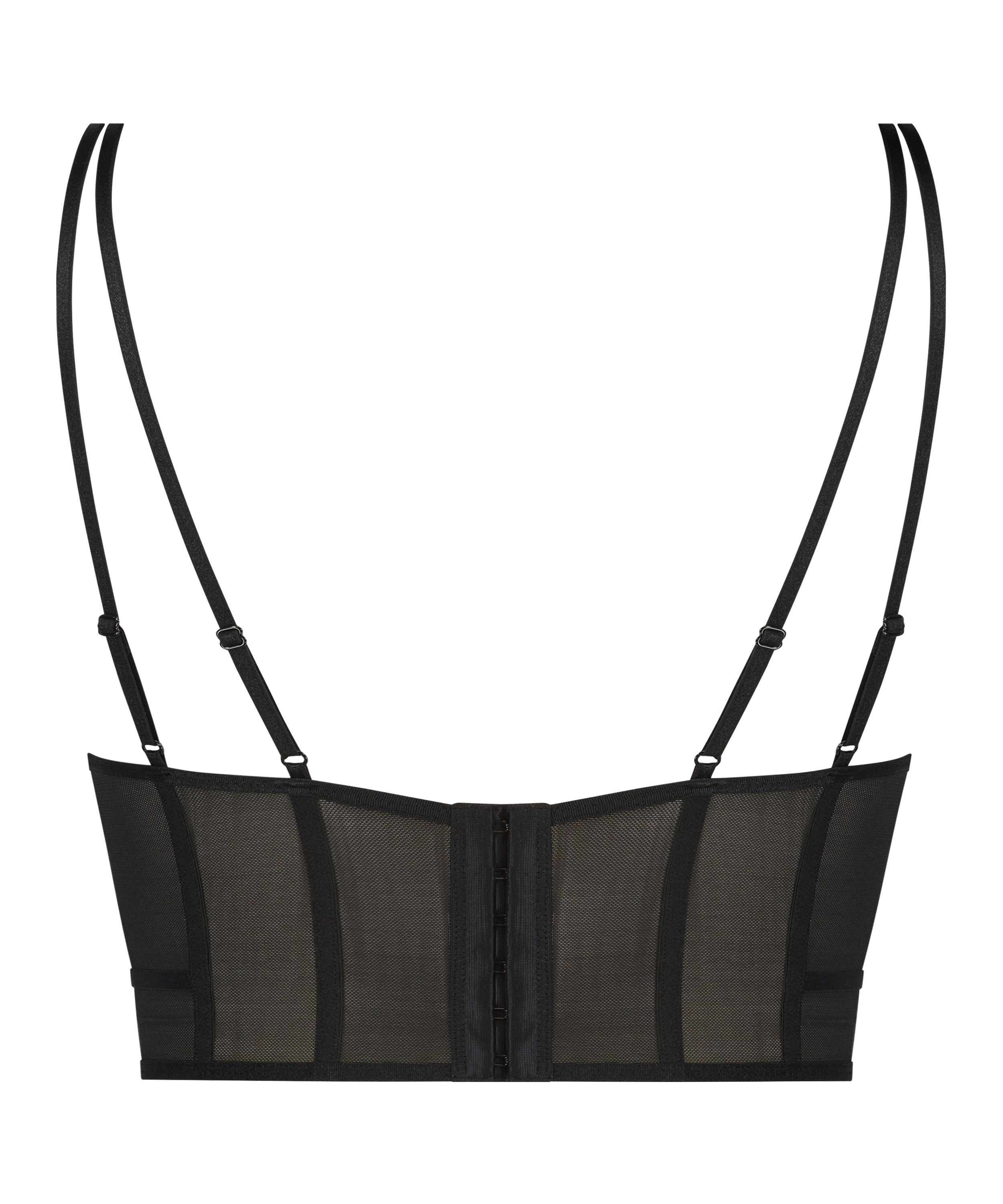 Icke-formpressad longline bygel-bh Boujee, Svart, main