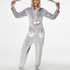 Onesie Fleece Novelty, Grå