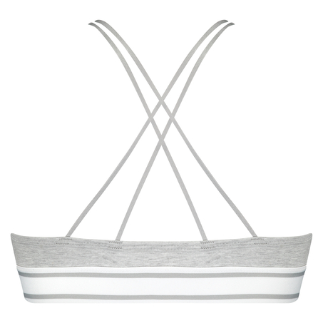 Vadderad triangel-bralette Casey bomull, Grå