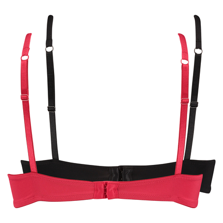 Formpressad bygel-bh, 2-pack, Svart