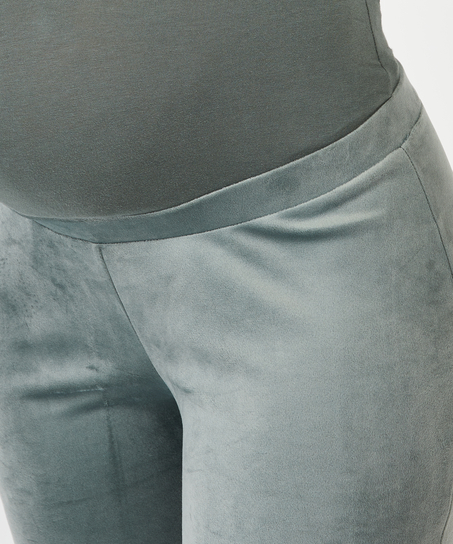 Mamma-joggingbyxa i lurex-velour., grön