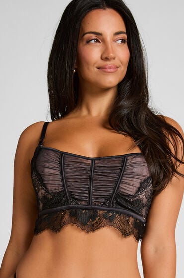 Hunkemöller Icke-formpressad longline bygel-bh Cynthia Svart