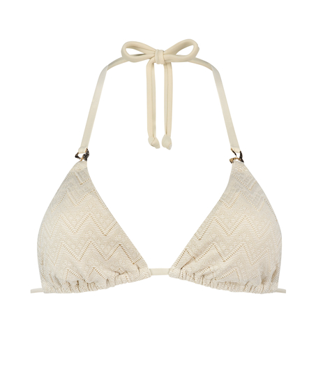 Crochet triangel-bikinitopp, Vit