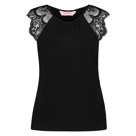 Linne Jersey Lace, Svart