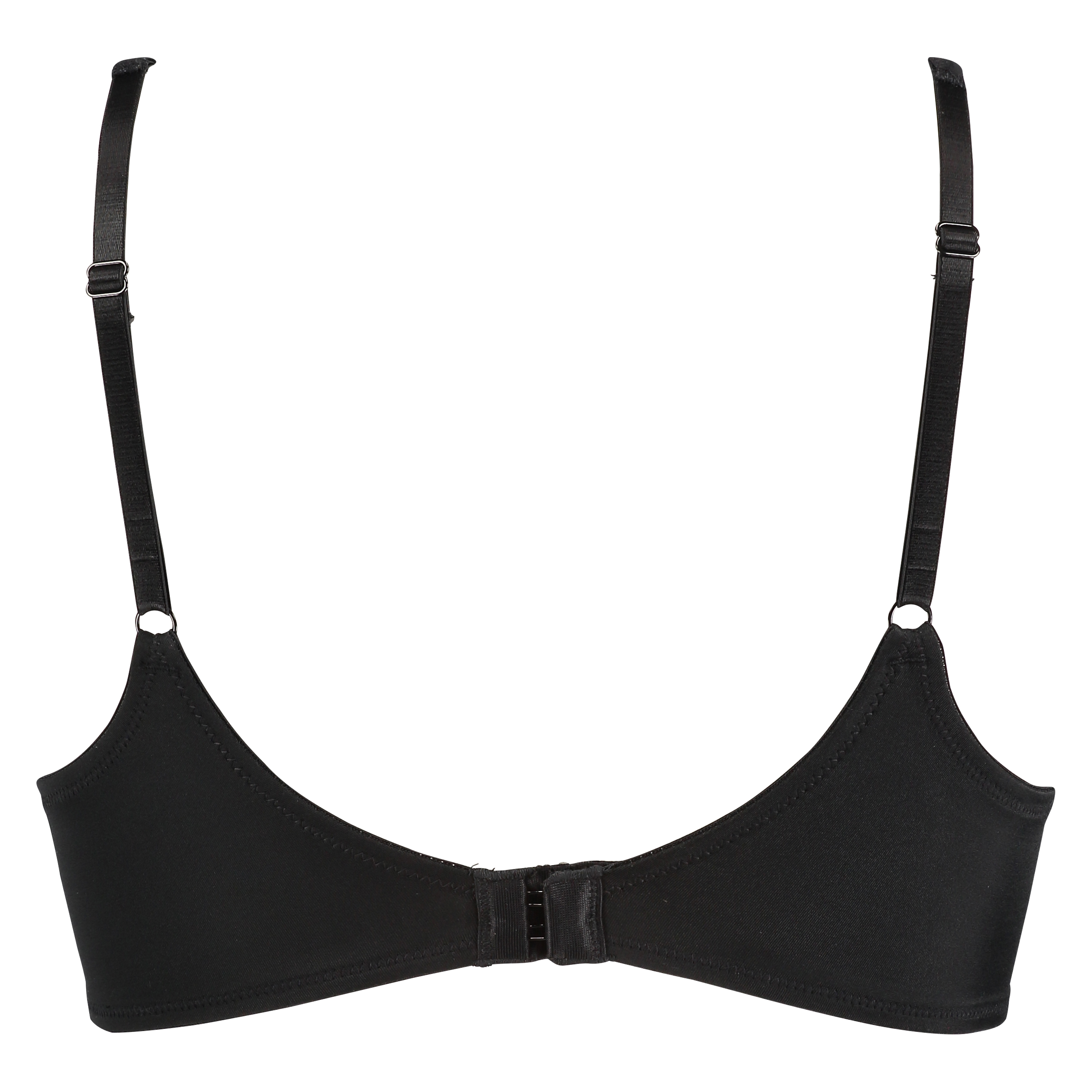 Formpressad bygel-bh Satin Fleece, Svart, main