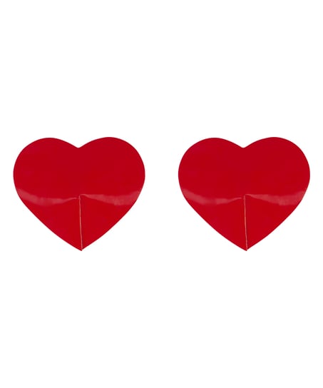 Glansiga  Nipple Covers, R&ouml;d