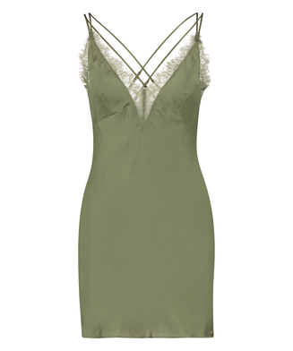 Satin Lily underklänning, grön