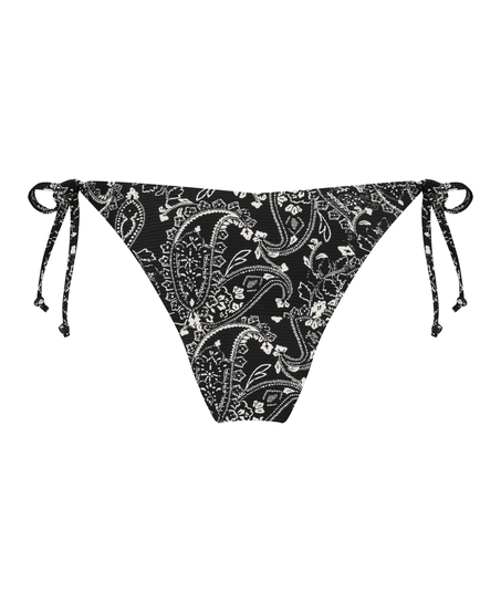 Paisley brazilian-bikiniunderdel, Svart