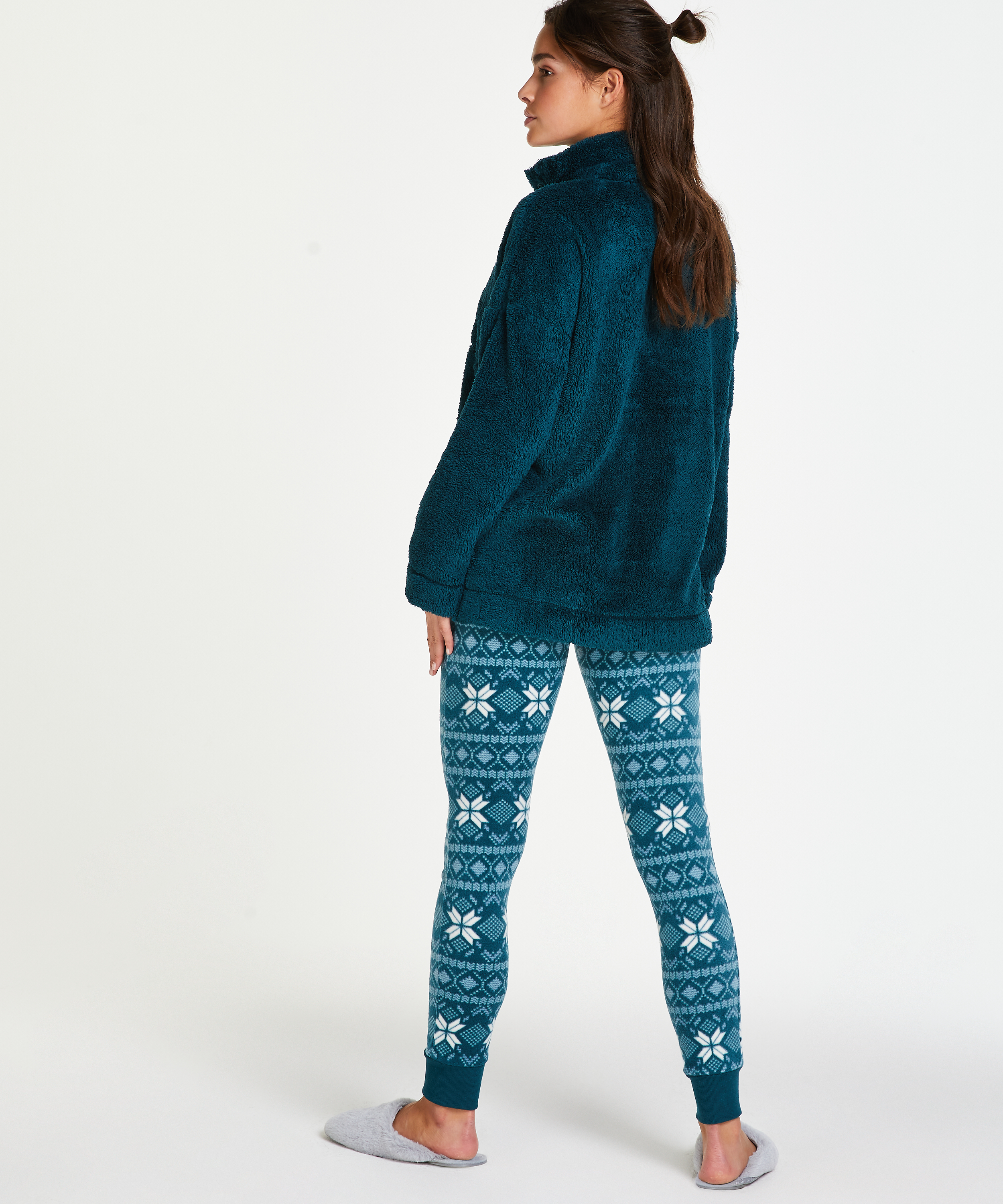 Mysig topp i fleece, Bl&aring;, main