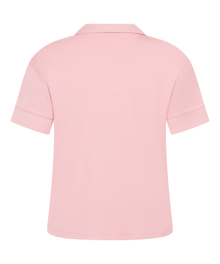 Kort&auml;rmad jerseyjacka Essential, Rosa