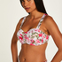 Tropical formpressad bandeau bikinitopp, Vit