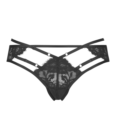 Iggy brazilian-trosa med öppen gren, Svart