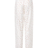 Ribbstickade pyjamasbyxor, Vit