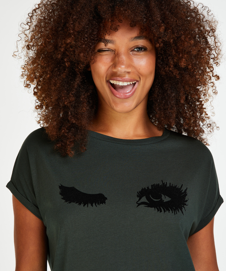 Nattskjorta med rund hals, Gr&ouml;n