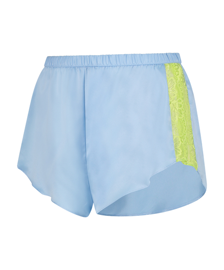 Satin Lace-shorts, blå
