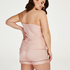 Pyjamas short satin lace, Rosa