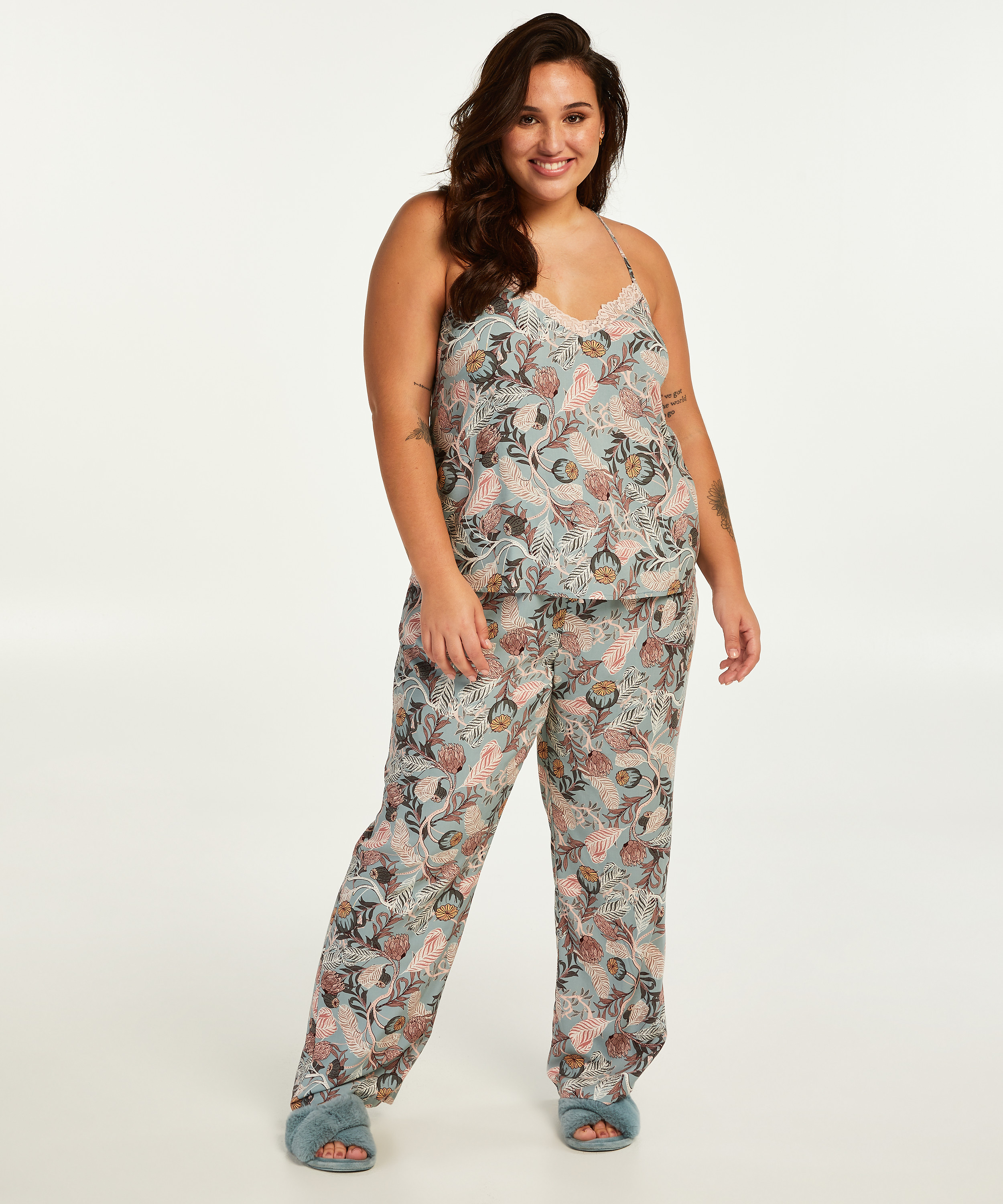 Petite v&auml;vd pyjamasbyxa, Gr&aring;, main