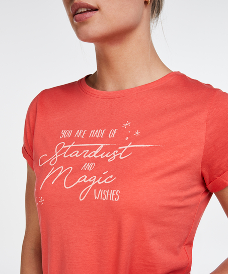 Kort pyjamasset, Röd