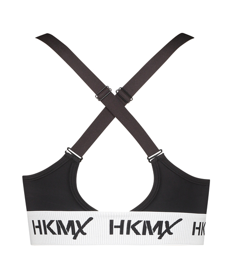 HKMX The Crop Logo sportbeh&aring; niv&aring; 1, Svart