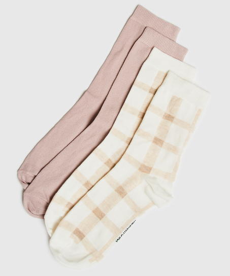 2 Par Bomullsstrumpor, Svart