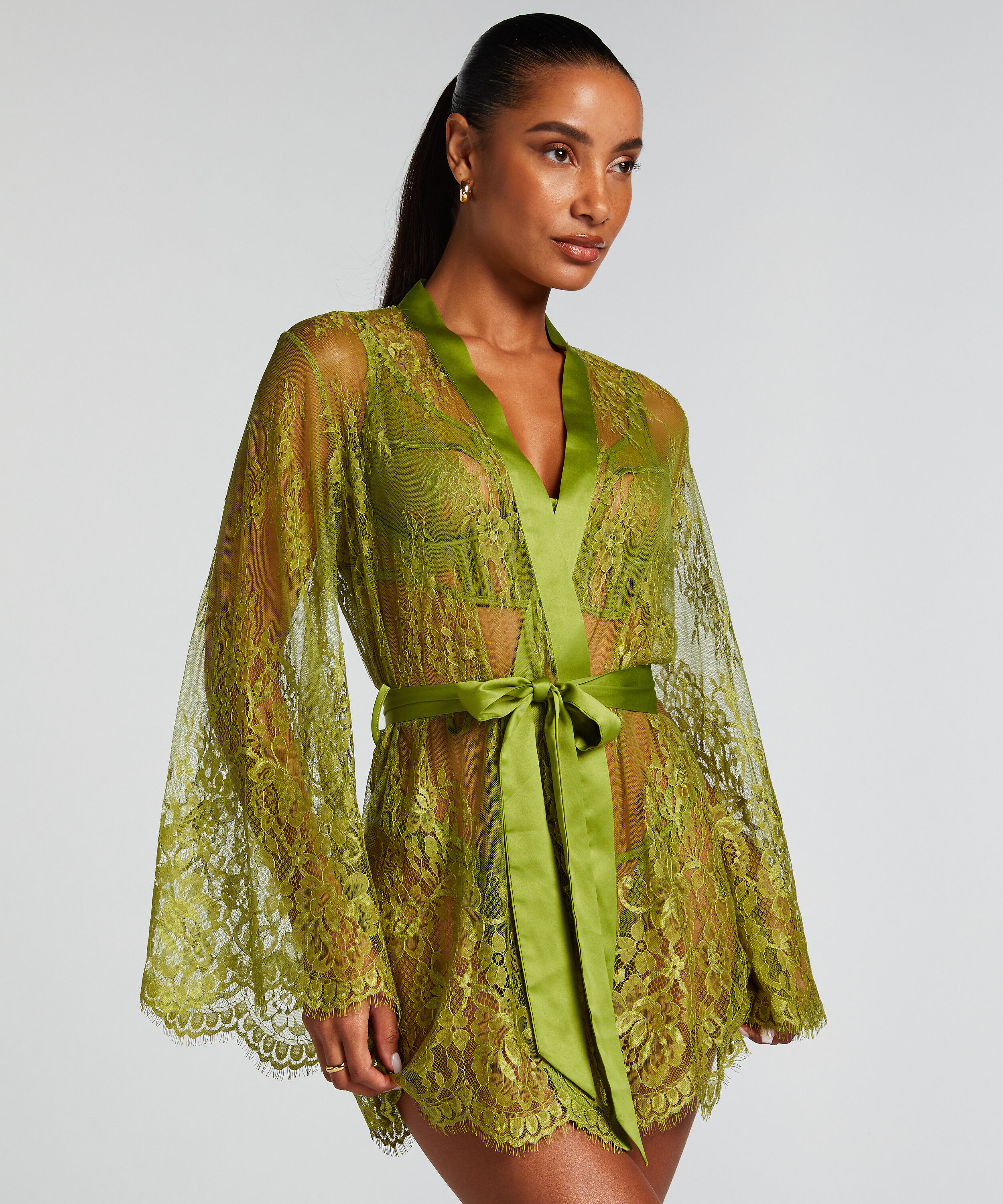 Kimono Lace Isabelle, Grön