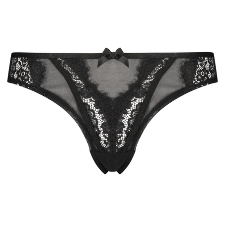 Brazilian-trosa med högt skurna ben Odilla, Svart