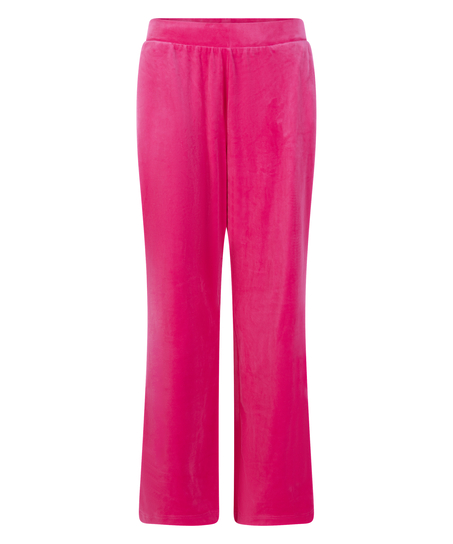 Pyjamasbyxor i velour, Rosa