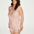 Pyjamas short satin lace, Rosa