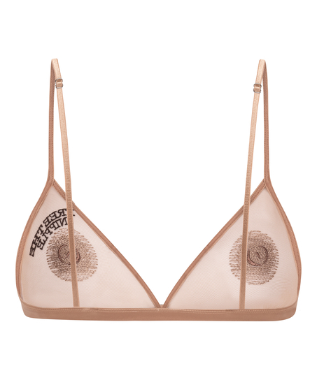 Free The Nipple bralette, Brun