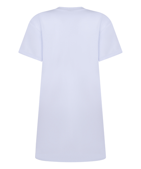 Nattskjorta med rund hals, Bl&aring;