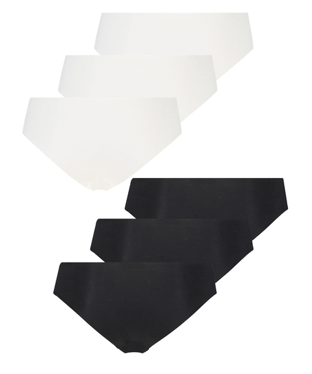 6-pack  osynlig brazilian-trosa, Vit