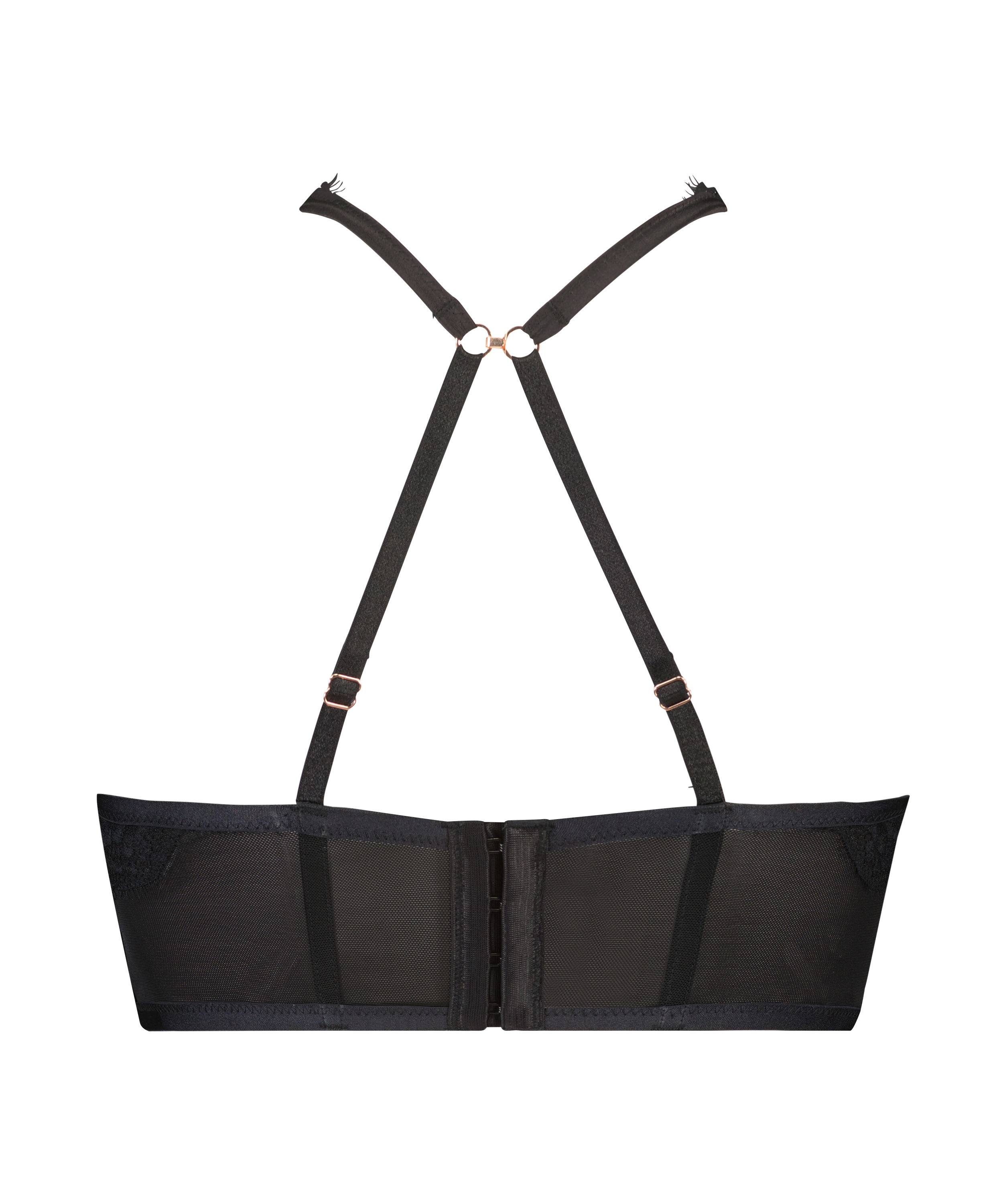 Margaret vadderad longeline-bh med push-up och bygel Lucy Hale, Svart, main