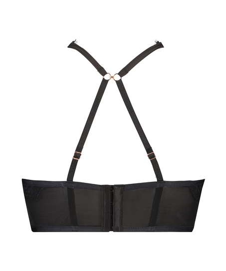 Margaret vadderad longeline-bh med push-up och bygel Lucy Hale, Svart