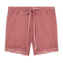 Shorts i sammet och spets, Rosa