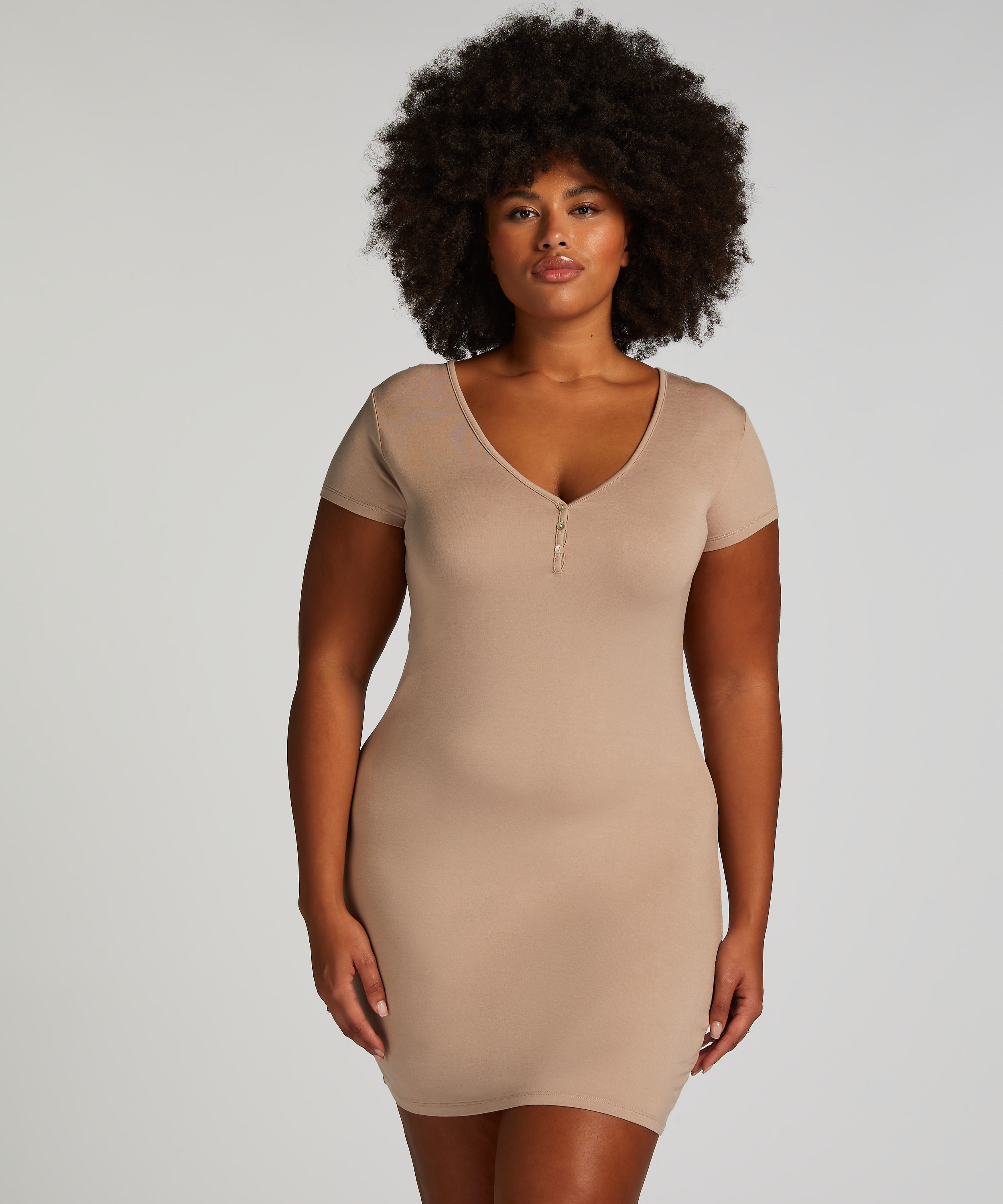 Nattlinne Henley, Beige, main