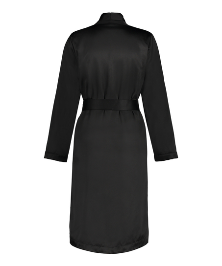 Badrock av satinfleece, Svart