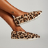 Ballerinatofflor Leopard, Beige