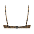 Leopard formpressad bikinitopp med bygel, Brun