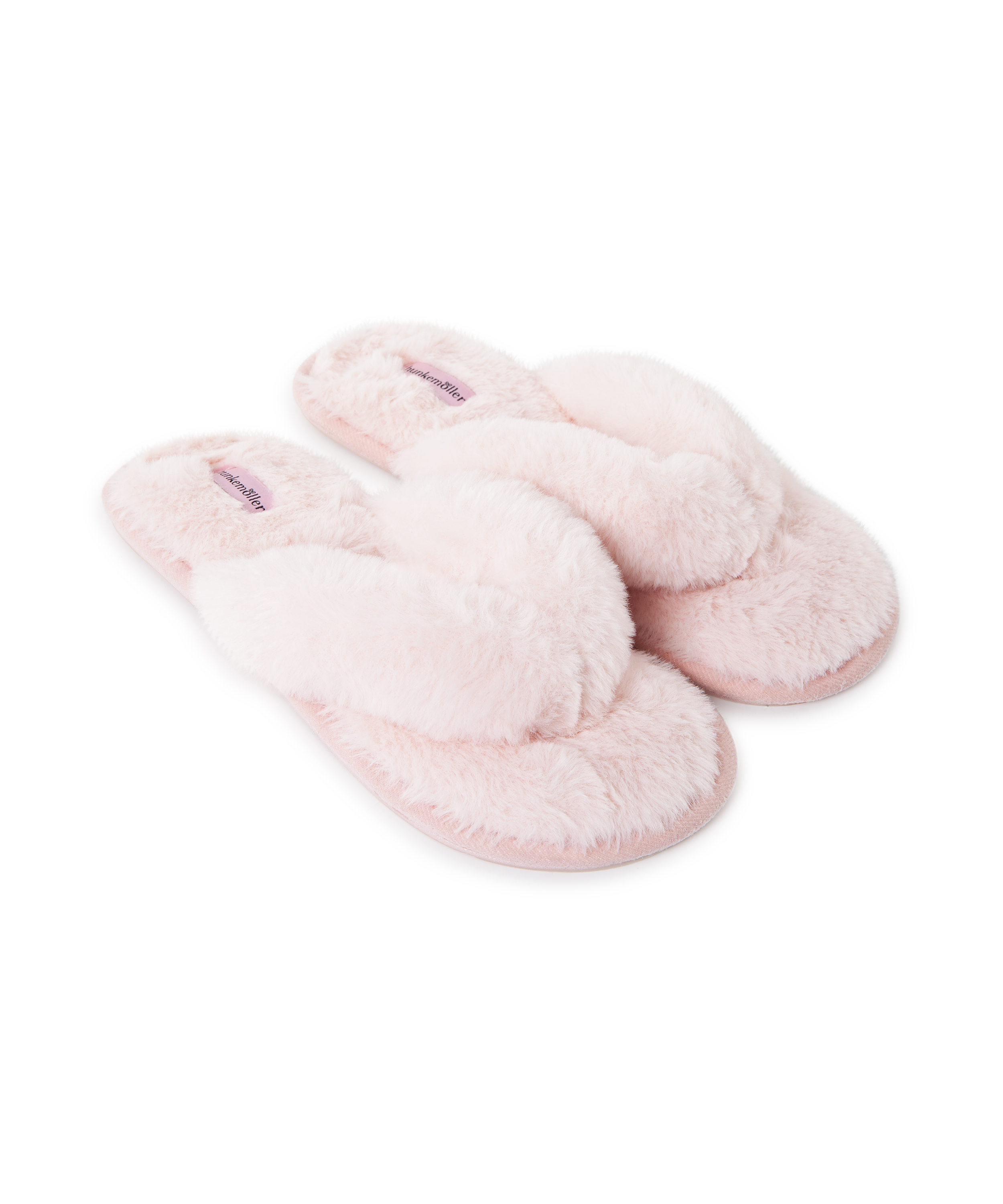 Tofflor Fake Fur, Rosa, main