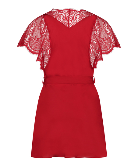 Coco satinkimono, Röd