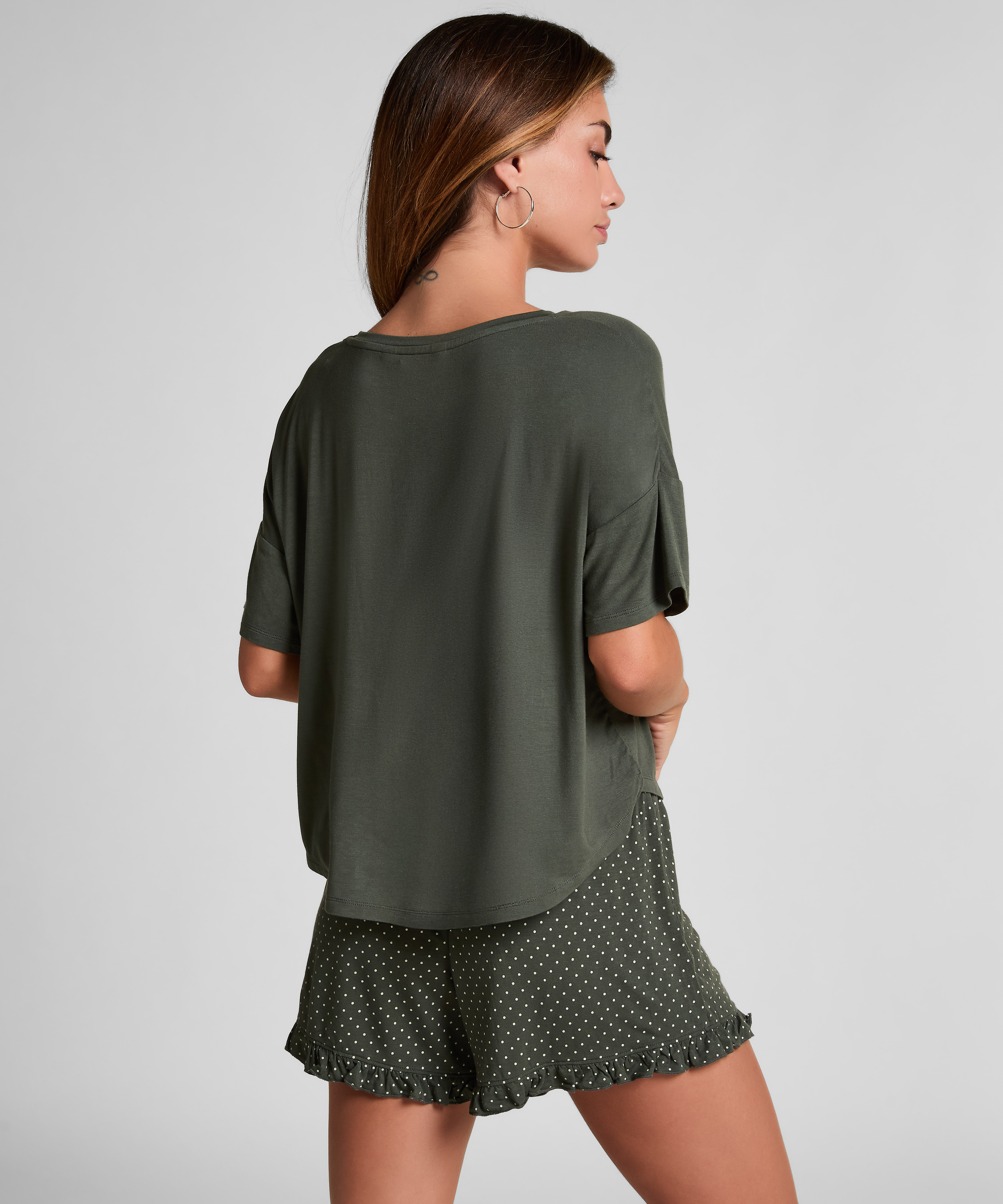 Pyjamasset i jersey, Grön, main