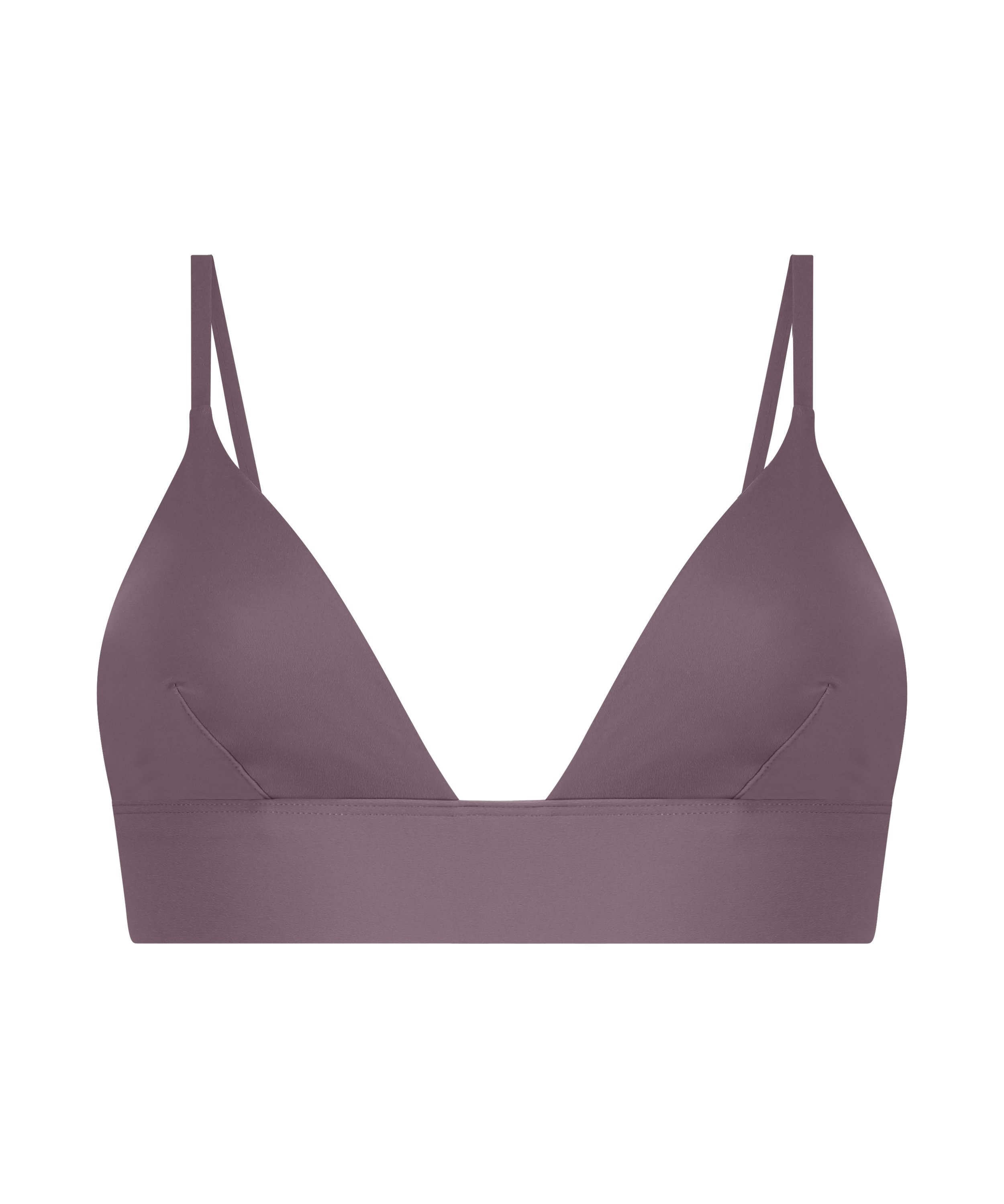 Triangel Bralette Smooth, Brun, main