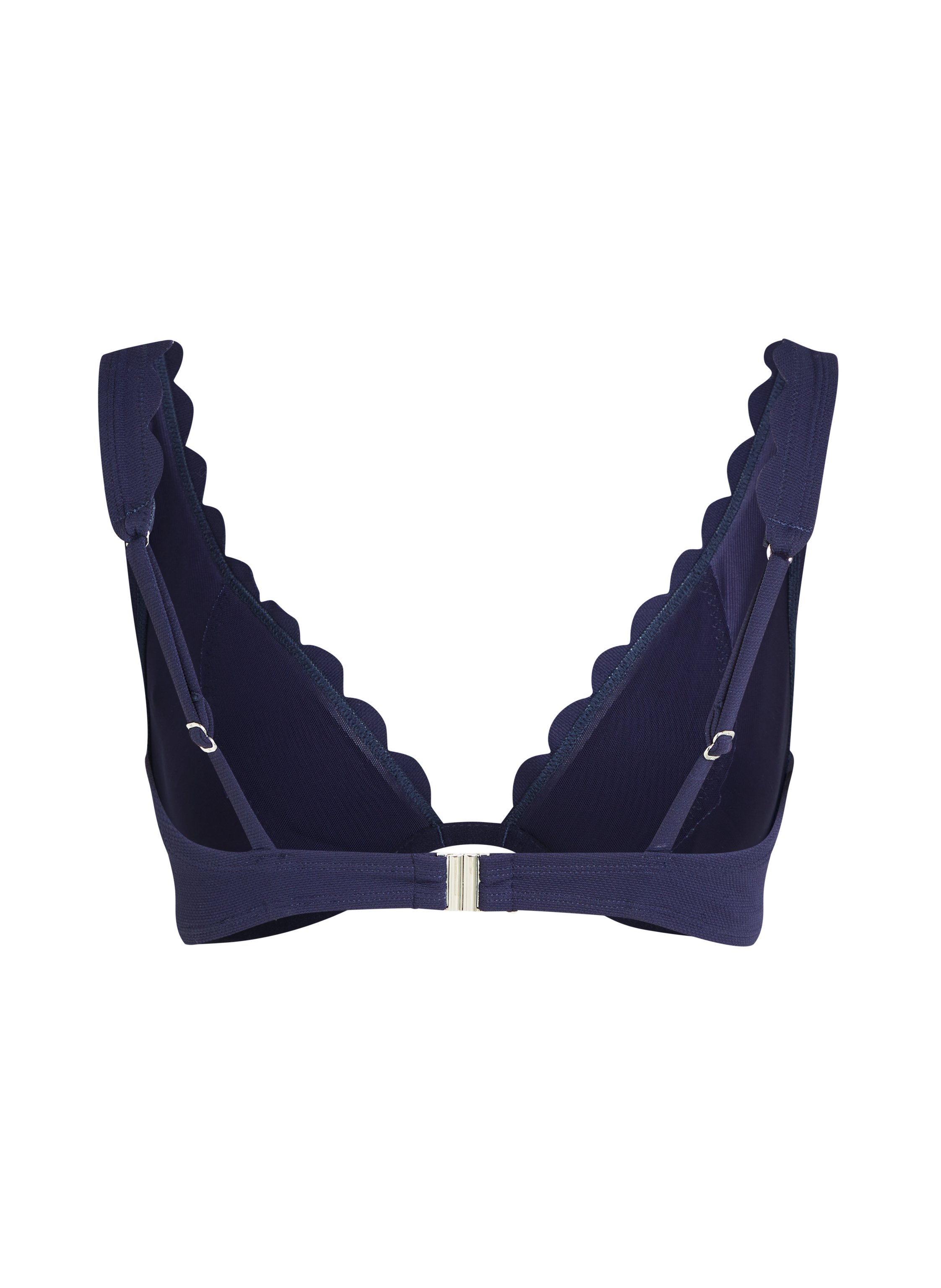 Scallop icke-formpressad bikiniöverdel med bygel, Blå, main