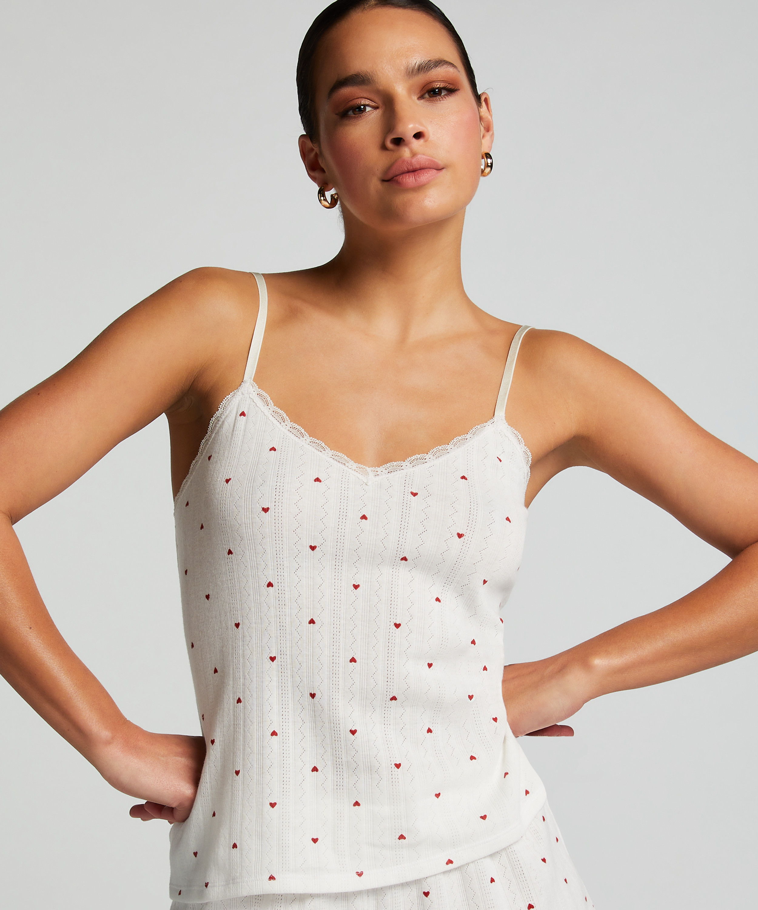 Linne Cami Lace, Vit, main