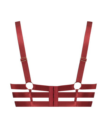 Icke-formpressad bygel-bh longline  Oxana, Röd