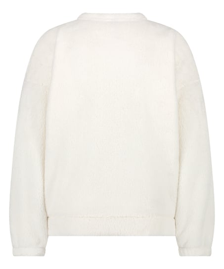 Topp Fleece Snuggle, Vit
