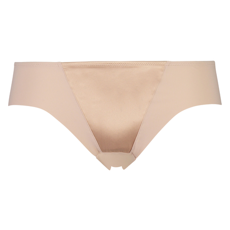 Brieftrosa i satin-fleece, Beige