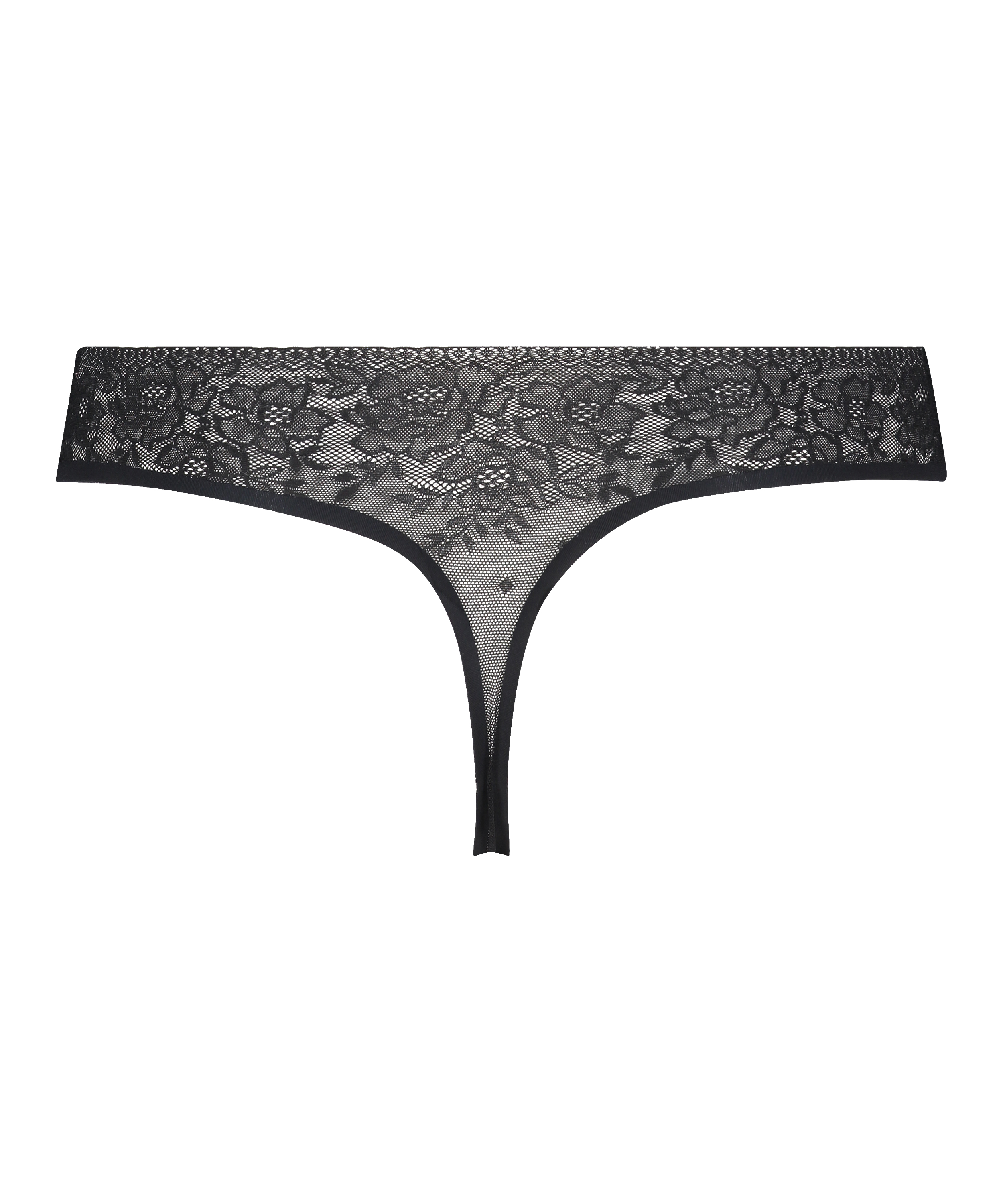 Allover Lace invisible stringtrosa, Svart, main