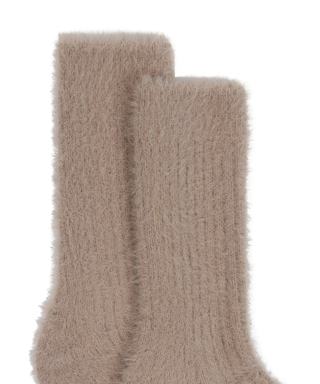Liv fluffiga strumpor, Beige